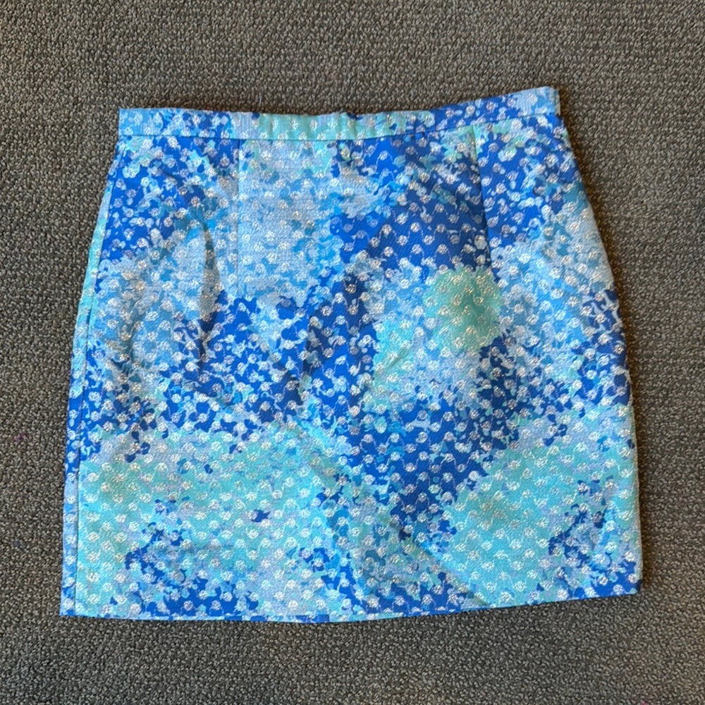 H&M Blue Sequin Pencil Mini Skirt Resort Wear